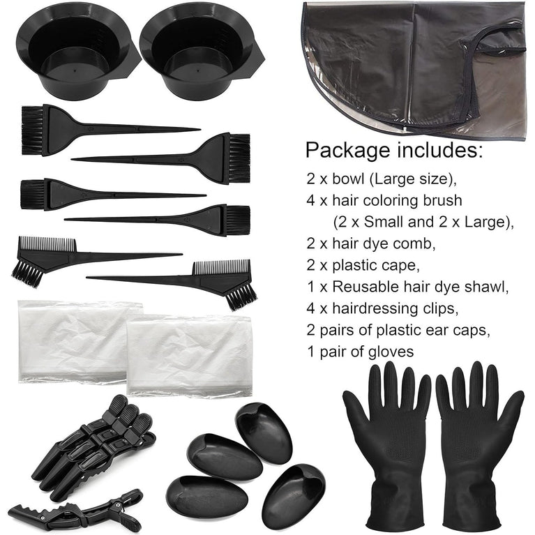 Beayuer 21 Pieces Hair Dye Tools Set for Easy and Neat Salon Hair Coloring