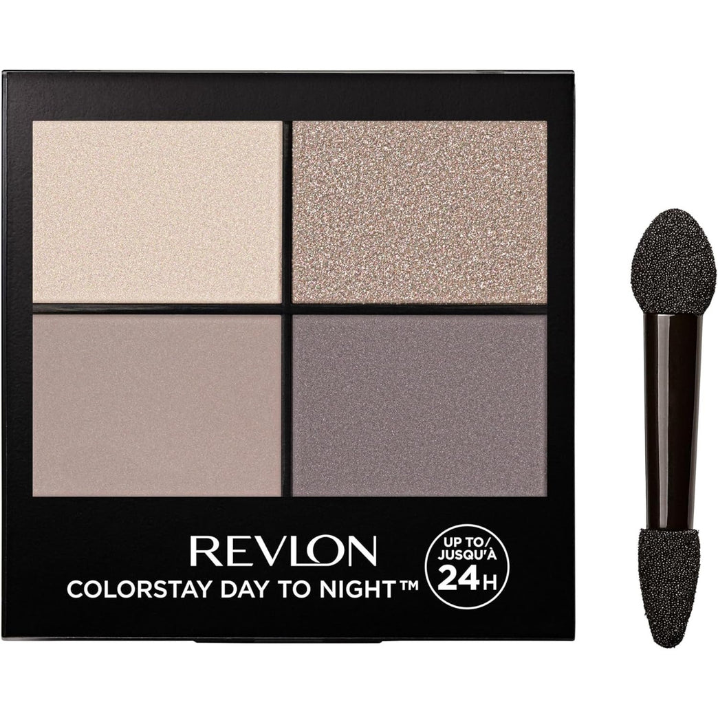 Revlon Unisex ColorStay Eyeshadow Quad, Day to Night 16HR Wear (4.8g), Matte & Shimmer Finish in Stunning (570)