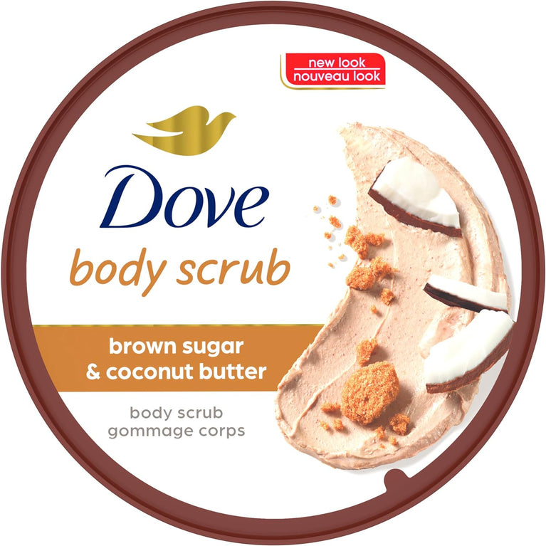 Dove Brown Sugar & Coconut Butter Body Scrub for Silky Smooth Skin 298ml