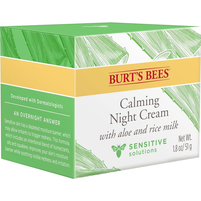 Burt's Bees Nightly Soothing Cream for Sensitive Skin, 50g