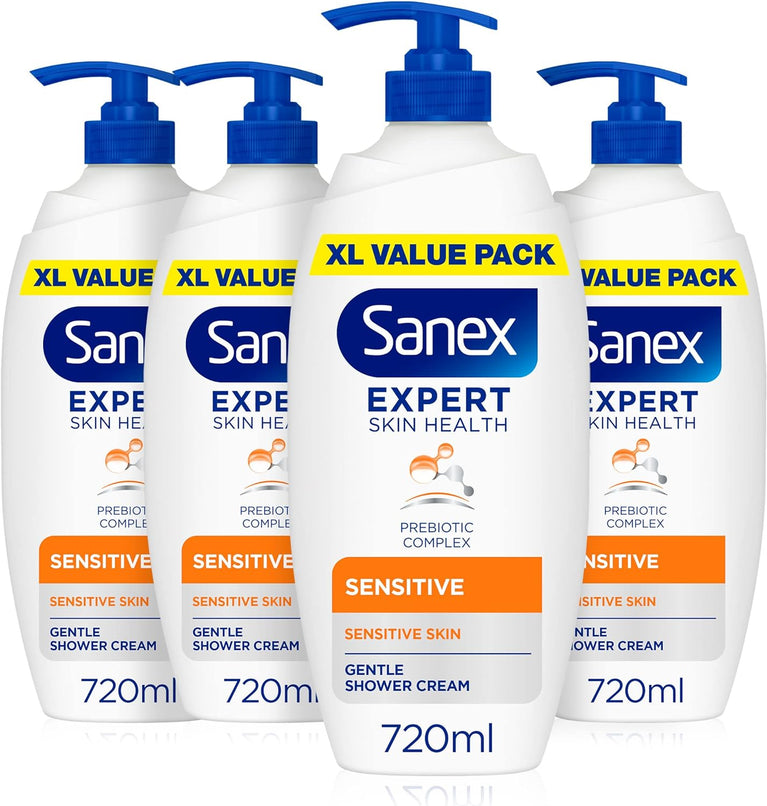 Sanex BiomeProtect Dermo Sensitive Shower Gel 4 x 720ml (4 pack)