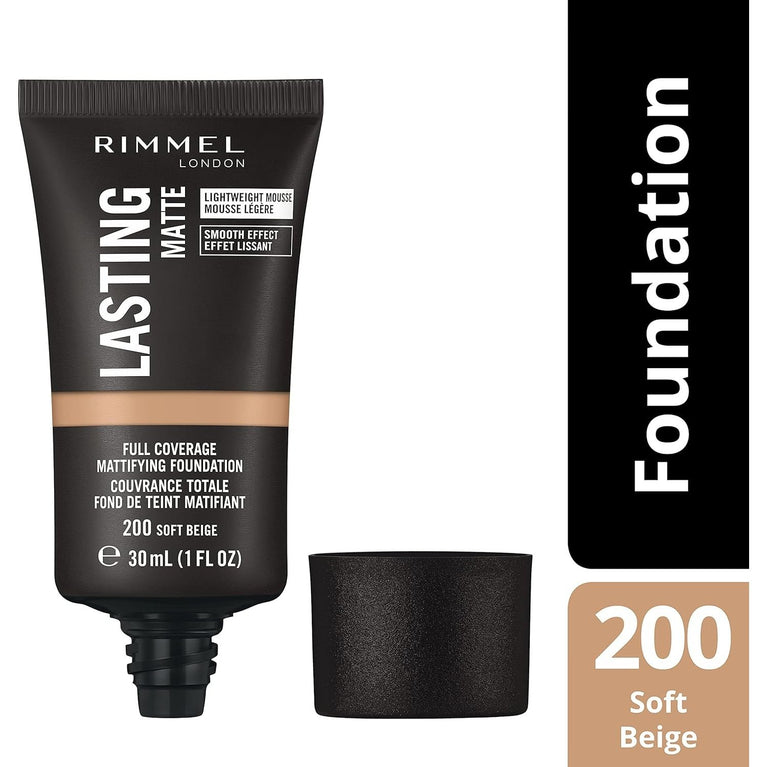 Rimmel Soft Beige Full Coverage Foundation with Lasting Matte Finish