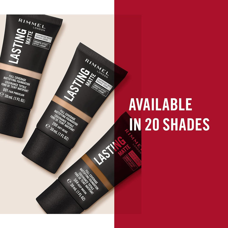 Rimmel Soft Beige Full Coverage Foundation with Lasting Matte Finish