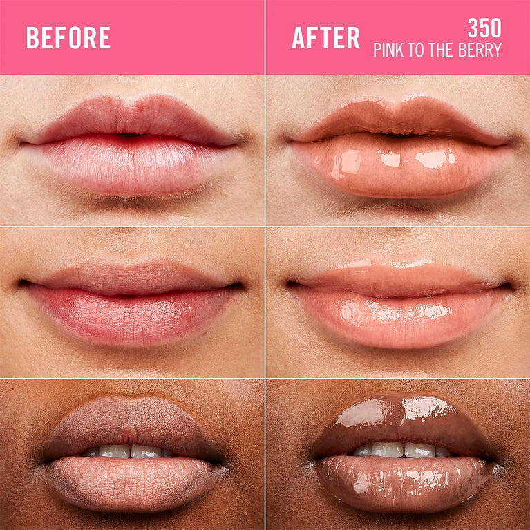 Rimmel London Berry Blast Hydrating Lip Gloss in Pink with Triple Anti-Oxidant Complex