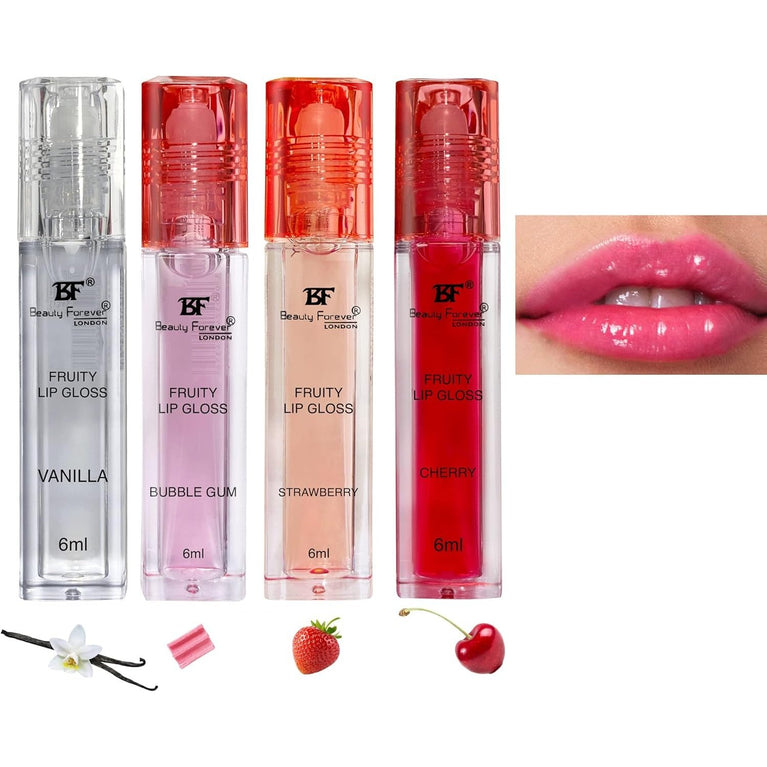 Beauty Forever Hydrating Lip Gloss Rollette with Fruity Aromas, 6ml - Available in Four Unique Flavours (Cherry Special)