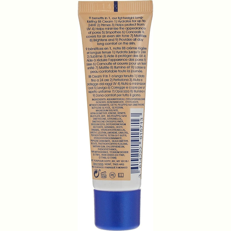 Rimmel London 9-in-1 Skin Perfecting & Brightening BB Cream, Light Tone, 30ml, Pink