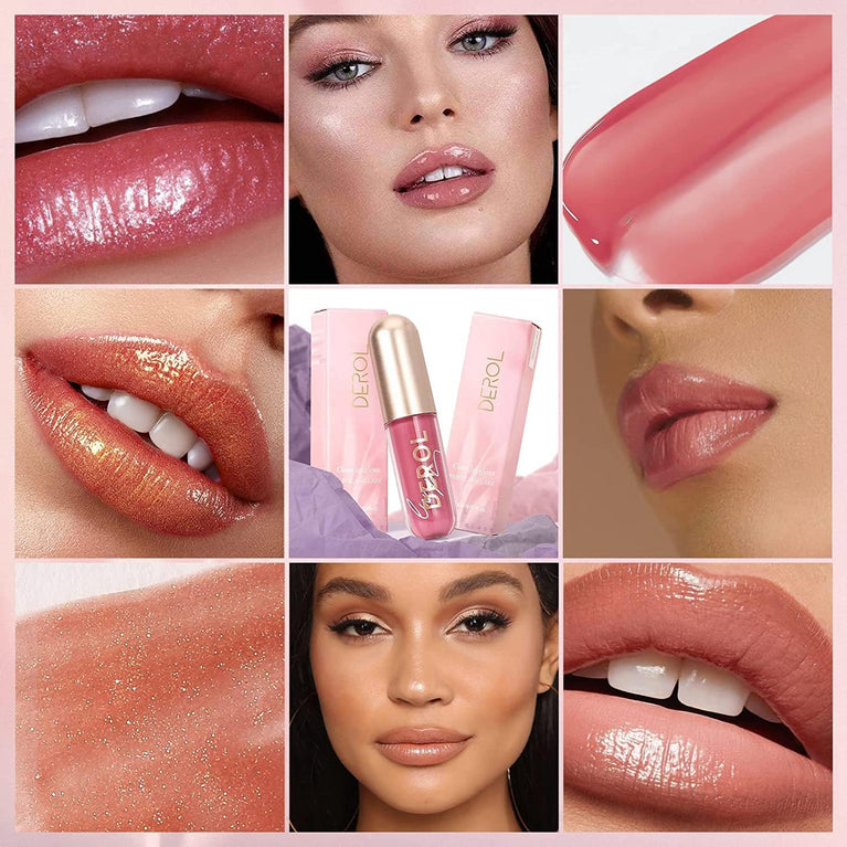Hydrating Lip Plumper and Tinted Balm with Long-Lasting Lip Stain and Gloss, Enhanced with Ginger for Nourished, Soft and Full Lips - Waterproof and Durable (#02)