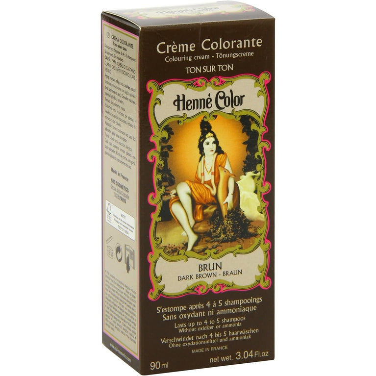 Henne Color NJD-LHBW3 Brown Henna Hair Colouring Cream 90 ml