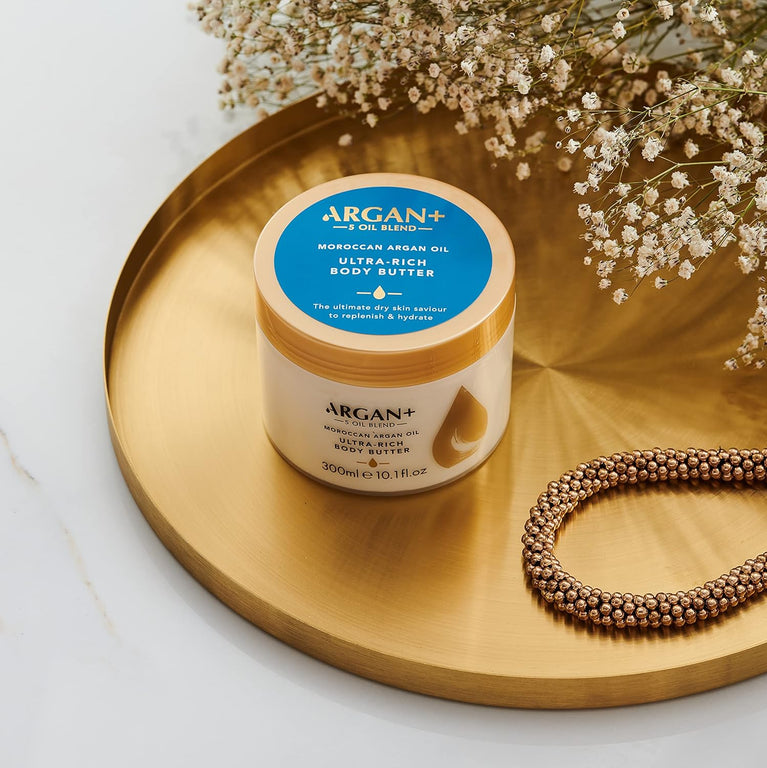 Argan+ Ultra-Rich Body Butter with 5 Oil Blend, 300ml