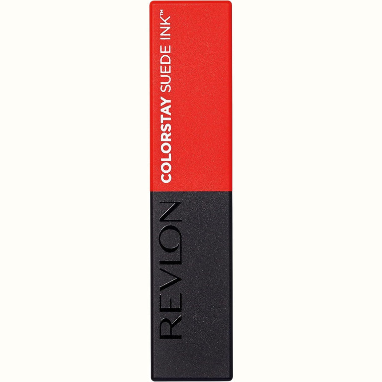 Revlon ColorStay Flame-Red Suede Ink Lipstick with 8HR No-Transfer Formula