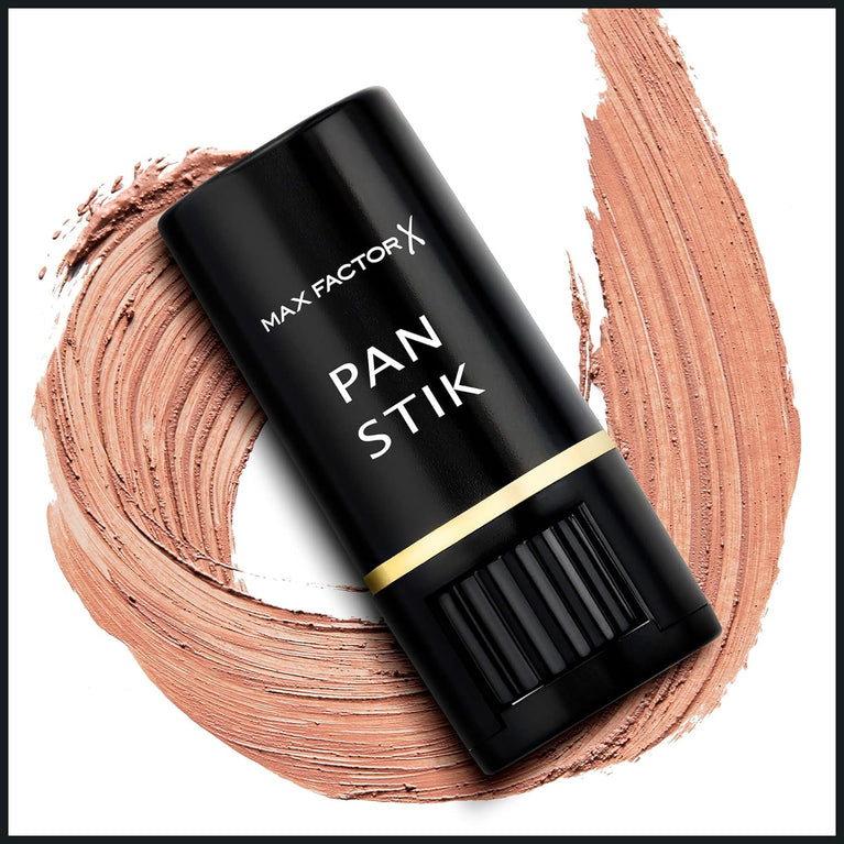 MAX FACTOR Pan Stik Foundation - Blemish Concealing, Line Smoothing, Dewy Finish - 14 Cool Copper