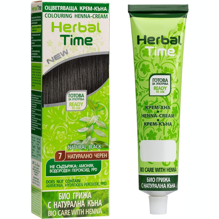 Natural Black Henna Cream Hair Dye with Nettle Extract