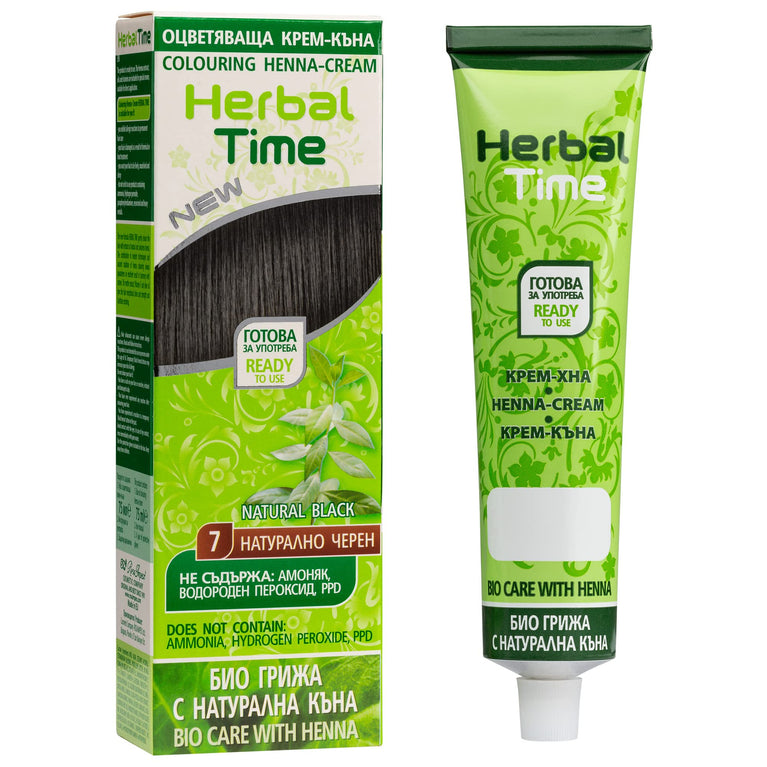 Natural Black Henna Cream Hair Dye with Nettle Extract