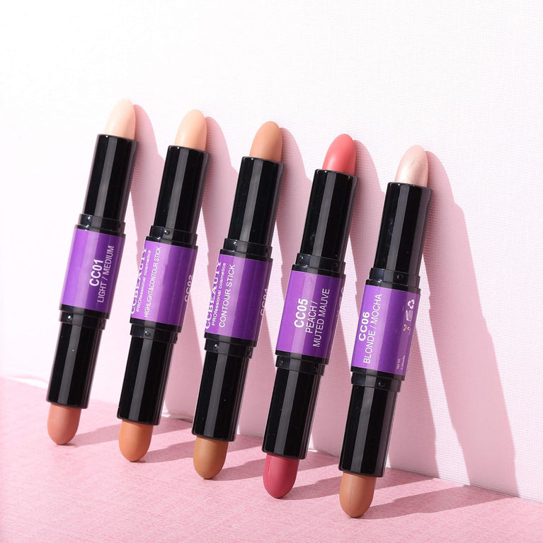 CCbeauty Dual-Action Contour and Highlight Makeup Stick with Vitamin E Enrichment