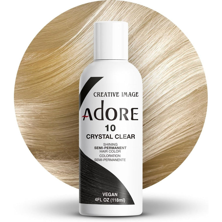 Adore Illuminating Semi Permanent Hair Dye, Crystal Clear 10