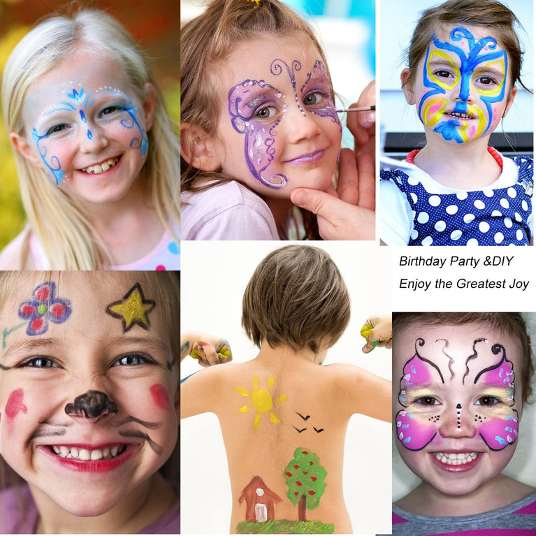 Proamate UV Glow Neon Body and Face Art Paint Kit - Perfect for Parties, Halloween, Carnivals, and Festivals (10ml)