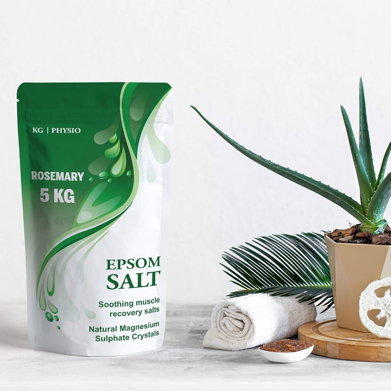 Rosemary Epsom Salt - 5kg Resealable Pouch - Bath Salts for Muscle Recovery and Relaxation