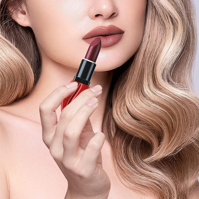 Duoffanny 6-Piece Matte Lipstick Kit in Vibrant Shades - Long-Wear, Waterproof, Non-Stick Formula for Women and Girls, Perfect Makeup Gift Set