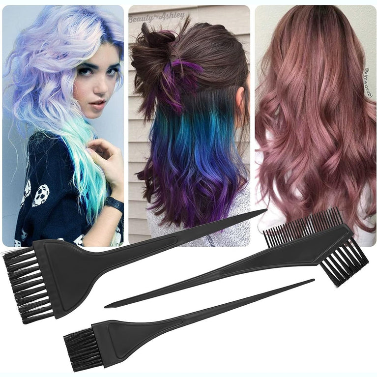 Hair Coloring Brushes and Mixing Bowl Set for DIY Salon Hair Coloring