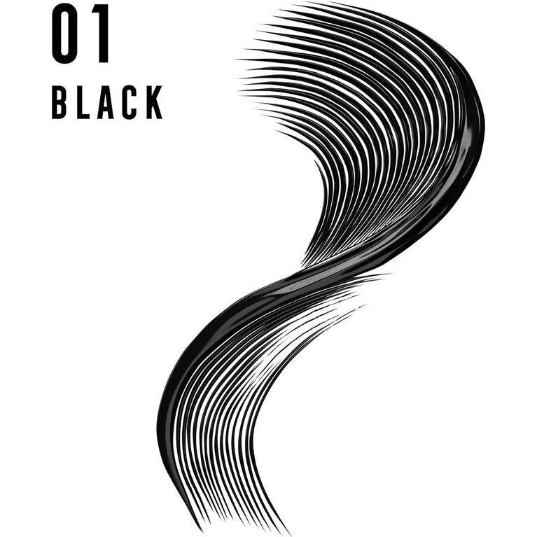 Max Factor Masterpiece 2-in-1 Lengthening and Volumising WOW Mascara, 001 Black, Long-Lasting and Vegan, 7.0 ml