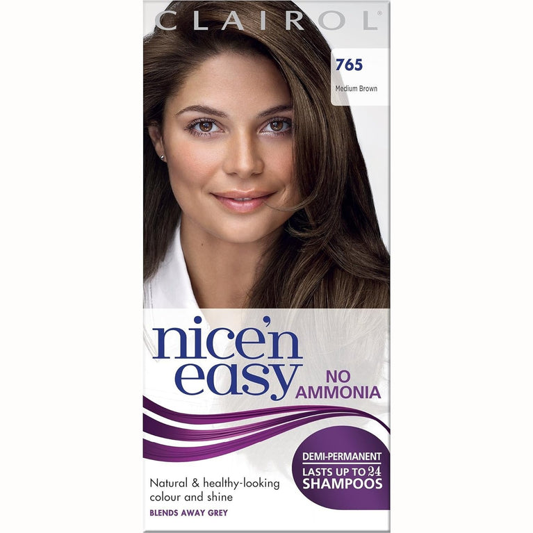 Clairol Nice'n Easy No Ammonia Hair Dye, 765 Medium Brown