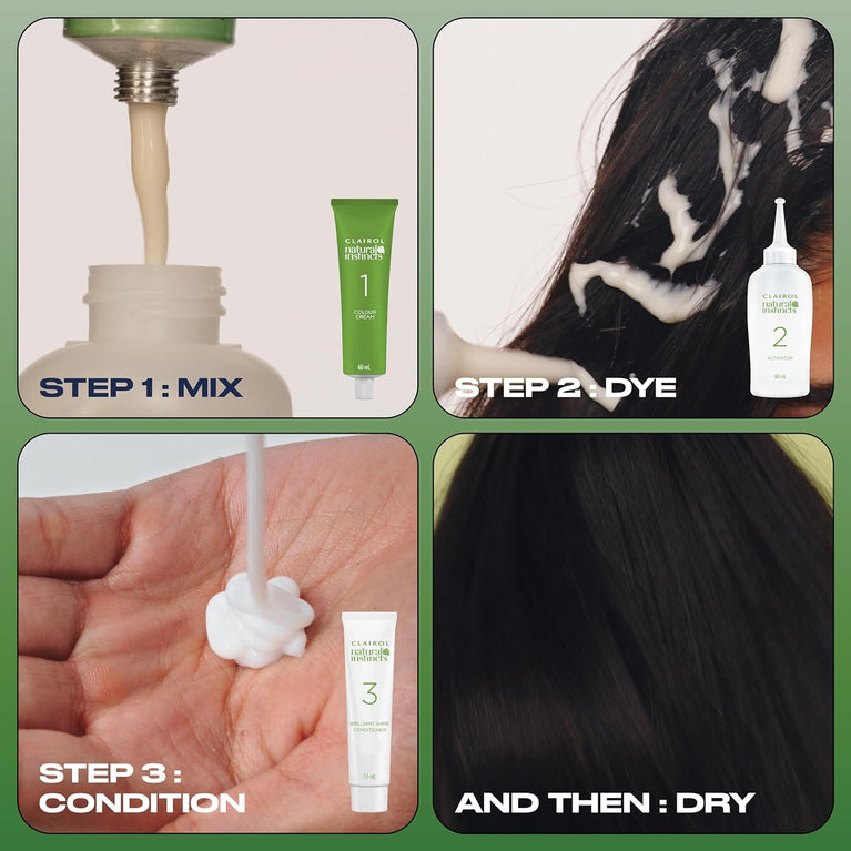 Clairol Natural Instincts Semi-Permanent No Ammonia Hair Dye, 7 Dark Blonde