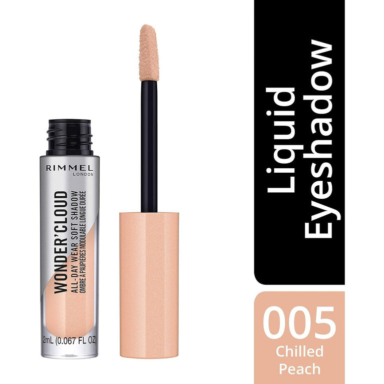 Rimmel London Wonder'Cloud Chilled Peach Liquid Eyeshadow with Built-in Primer
