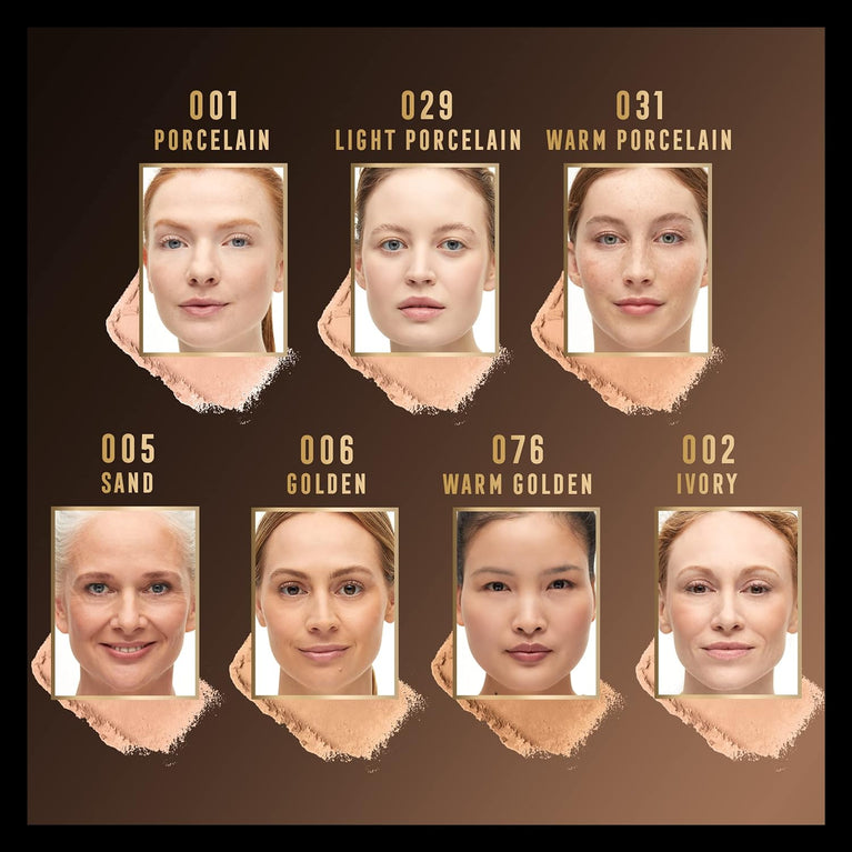 MAX FACTOR Facefinity All-Day Shine-Control Compact Foundation with SPF 20 - 003 Natural Rose, Vegan Formula, 10g