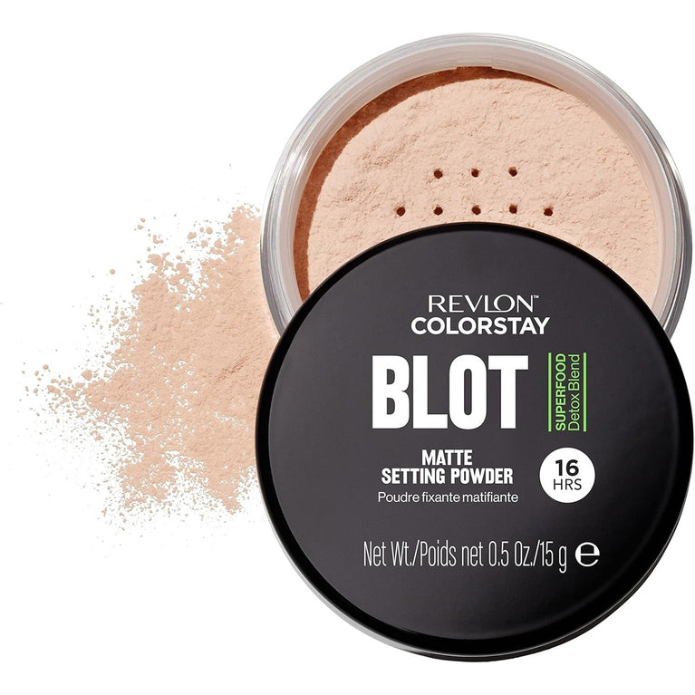 Revlon ColorStay Matte Finish Setting Powder with Oil Control and Detoxifying Superfood Blend