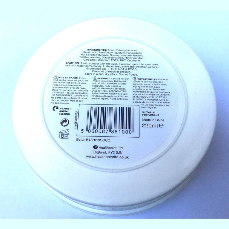 Coconut Scented Derma V10 Body Butter Moisturising Cream 4-Pack