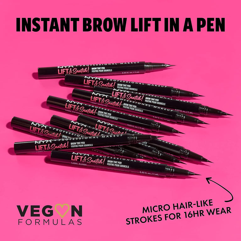 NYX Professional Brow Lift & Snatch Tint Pen in Ash Brown - Smudge-Proof and Transfer-Proof