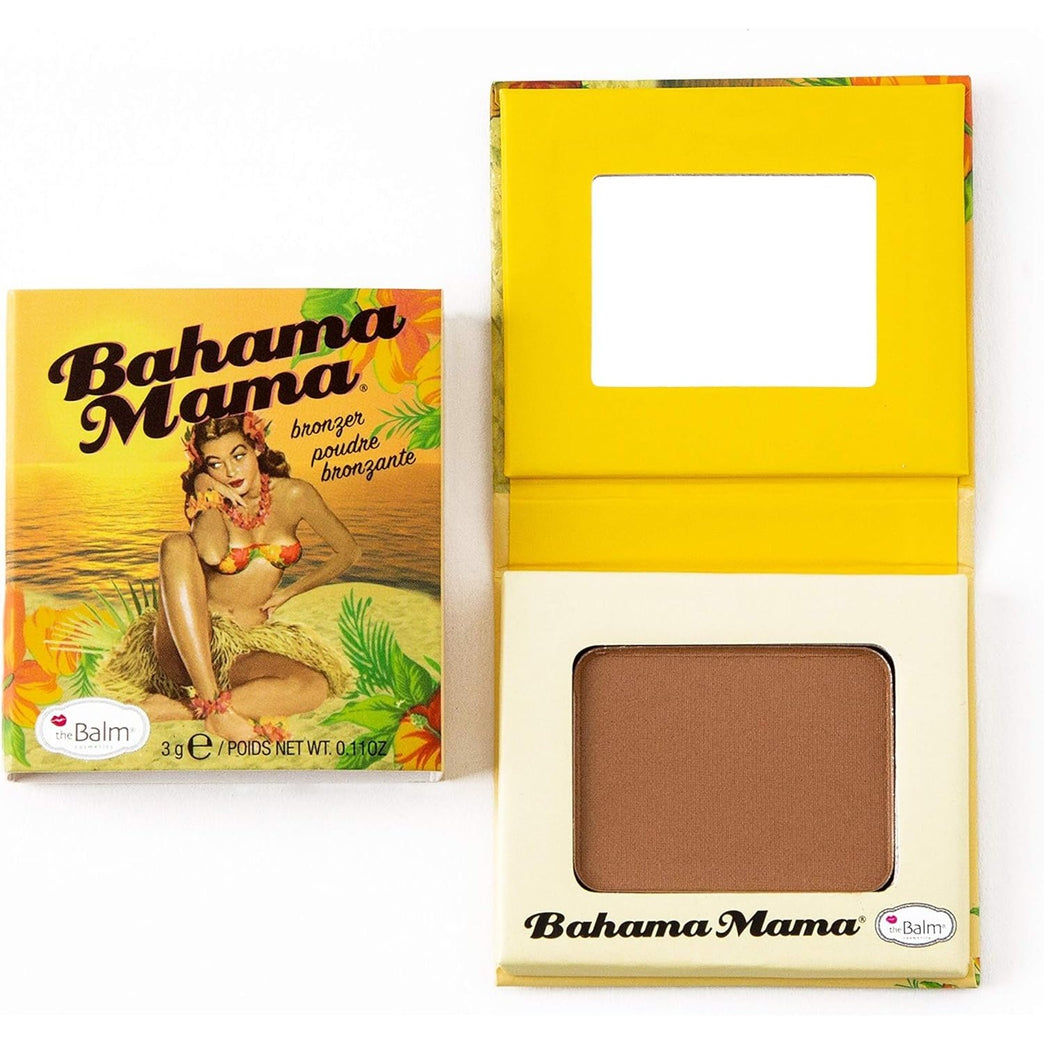 theBalm Bahama Mama Travel-Sized Bronzer - Natural Matte Finish for a Sun-Kissed Complexion