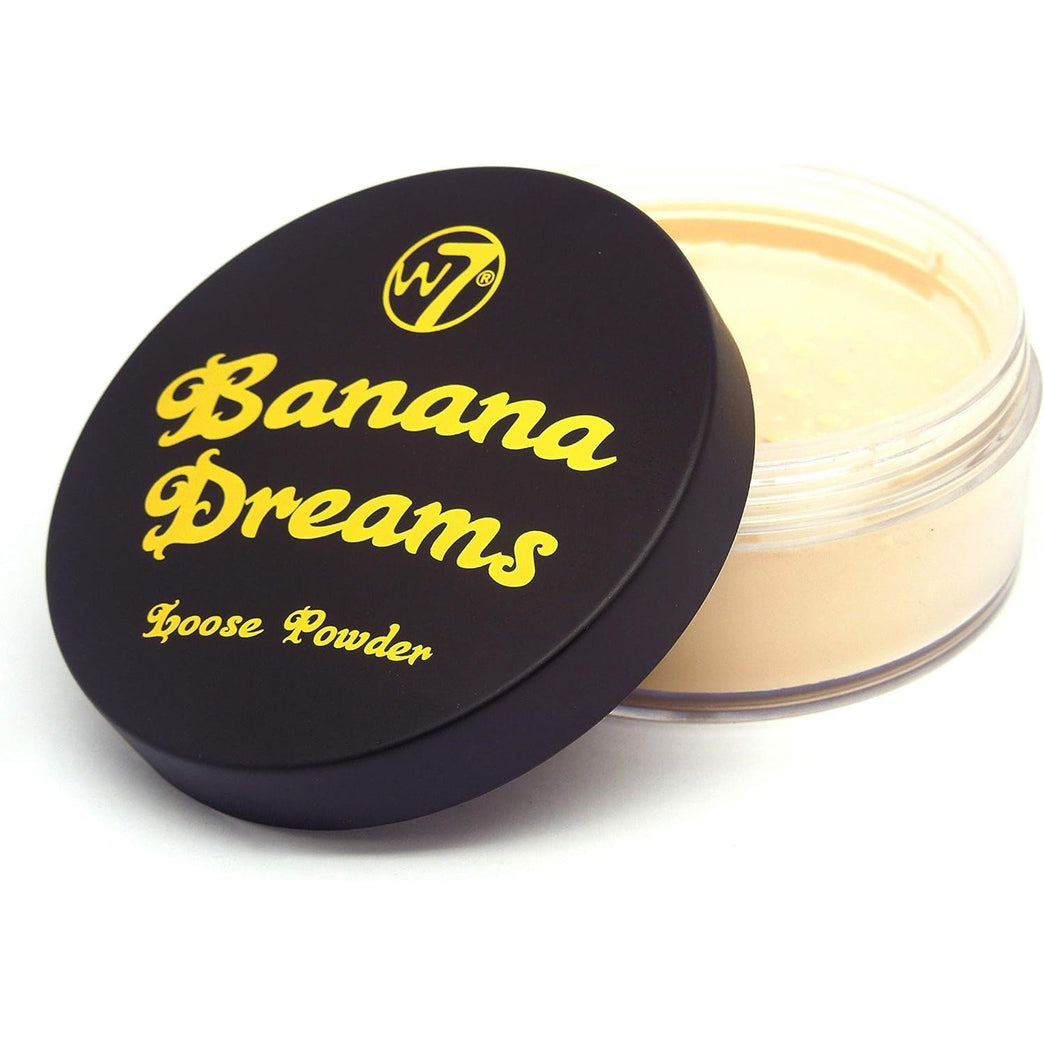 W7 Brightening Banana Dreams Loose Powder - Universal Yellow Setting Powder Suitable for All Skin Types