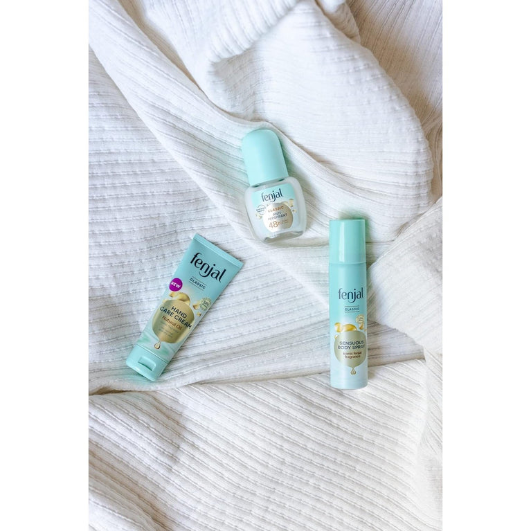 Luxurious Fenjal White Body Spray, 75 ml - Moisturizing and Perfumed