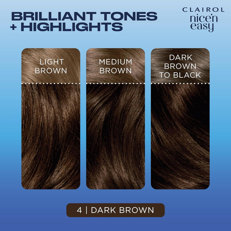 Clairol Nice'n Easy Crème Permanent Hair Dye in Dark Brown - 230g