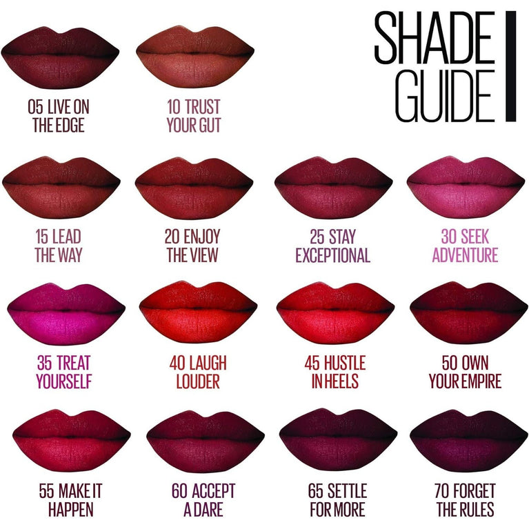 Maybelline Superstay Matte Ink Crayon Lipstick - Longlasting Nude Shade 15 'Lead The Way' with Precision Applicator for up to 8 Hours