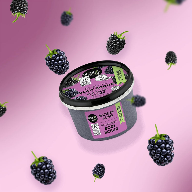 Blackberry Body Scrub with Organic Ingredients (250ml)