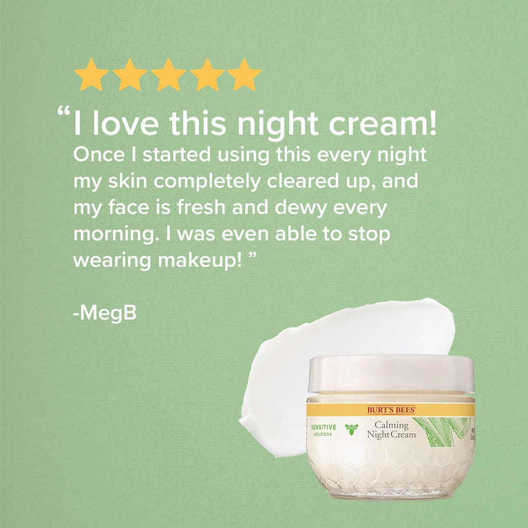 Burt's Bees Nightly Soothing Cream for Sensitive Skin, 50g