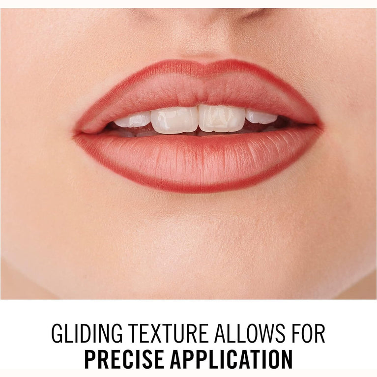 Rimmel 8-Hour Wear Lip Liner in 90s Nude Shade, 4g - Creamy & Smooth with Vibrant Colour