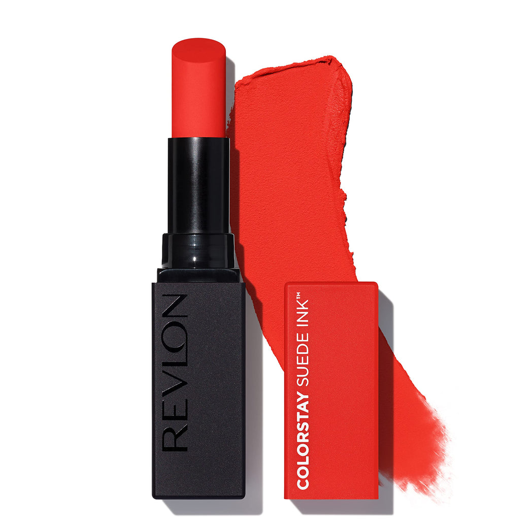 Revlon ColorStay Flame-Red Suede Ink Lipstick with 8HR No-Transfer Formula