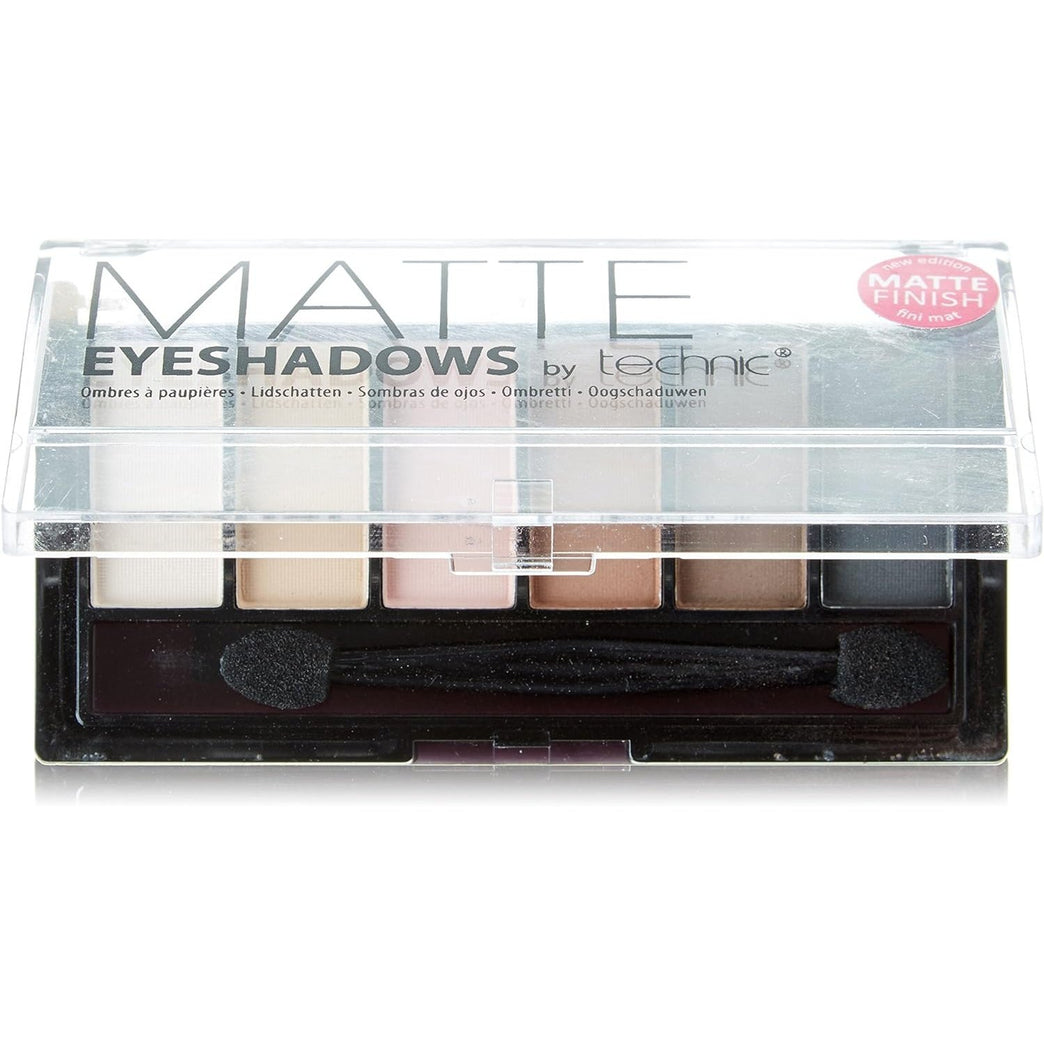 Technic 6-Shade Matte Eyeshadow Palette with Long-Lasting Pigment
