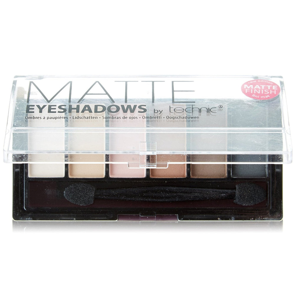 Technic 6-Shade Matte Eyeshadow Palette with Long-Lasting Pigment