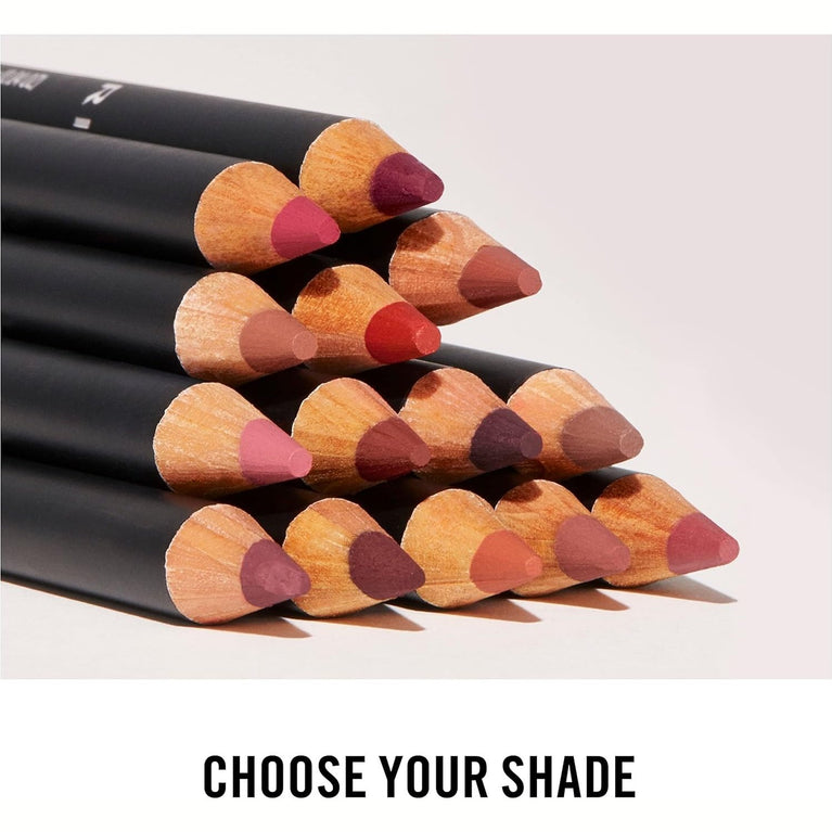 Rimmel 8-Hour Wear Lip Liner in 90s Nude Shade, 4g - Creamy & Smooth with Vibrant Colour