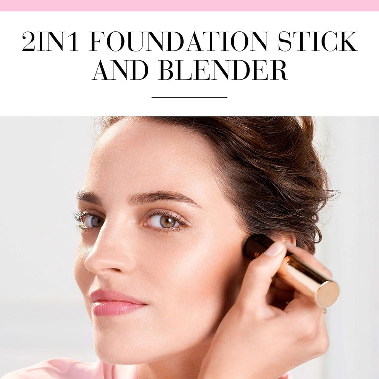 Bourjois 24-Hour Foundation and Concealer Stick with Blender in 200 Rose Vanilla - Your All-in-One Makeup Solution