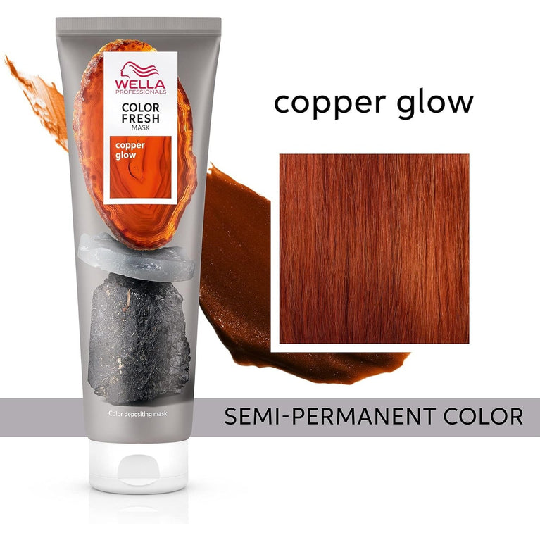 Wella Professional Color Fresh Mask, Temporary Color Refresh Treatment, Semi-Permanent Hair Dye, Hair Gloss Treatment for Copper Hair