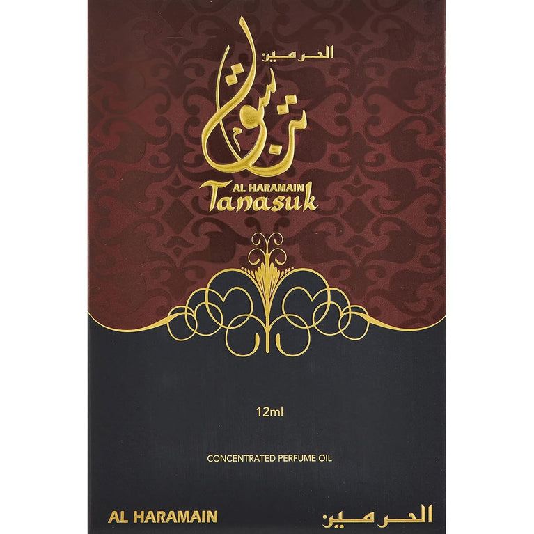 Tanasuk Perfume Oil by Al Haramain - 12ml | Amber Vanilla Fragrance for Women and Men