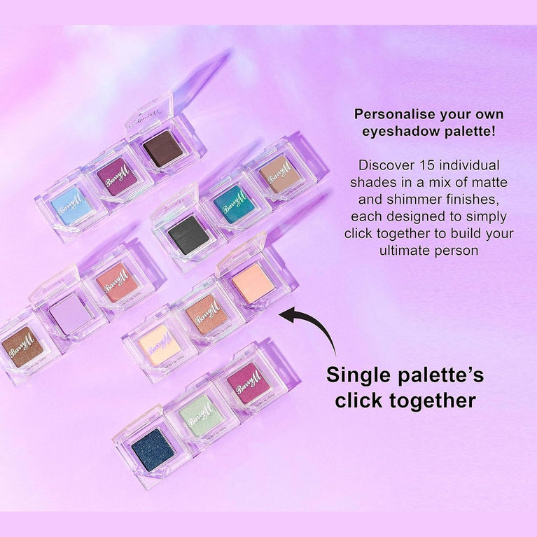 Barry M Cosmetics Build-Your-Own Eyeshadow Palette in Secret Garden Pastel Green Shimmer, Cruelty-Free, 1 Count