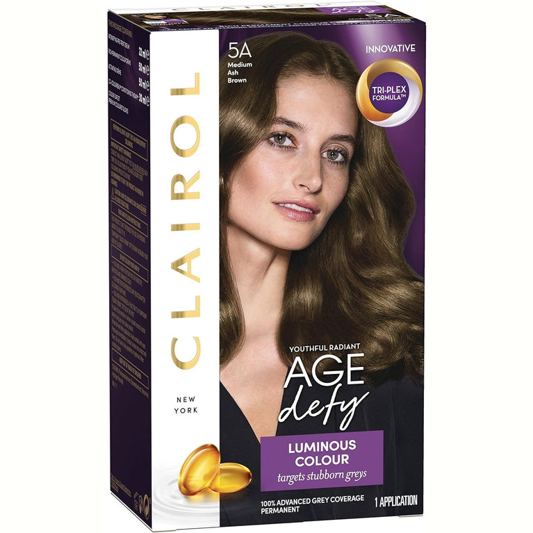 Clairol Age Defy 5A Medium Ash Brown Hair Color Kit