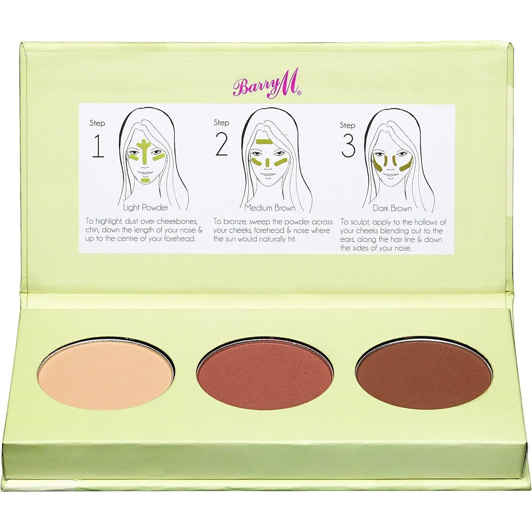 Barry M Cosmetics Light Shade Contour Kit for Effortless Sculpting and Flawless Makeup Look