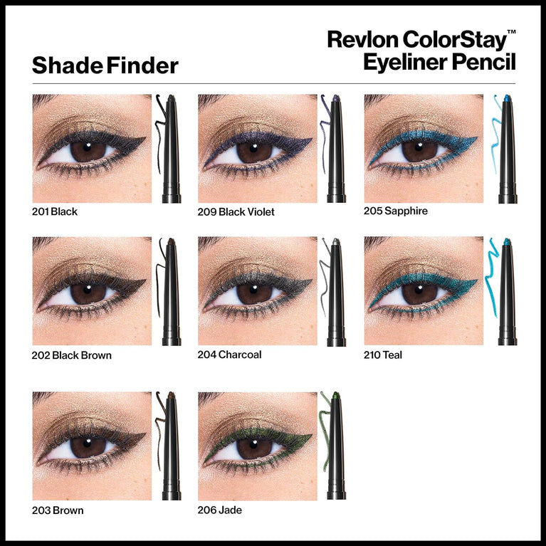 Revlon SoftFlex ColorStay Eyeliner, 0.01 Ounce in Black Brown 202, Pack of 1